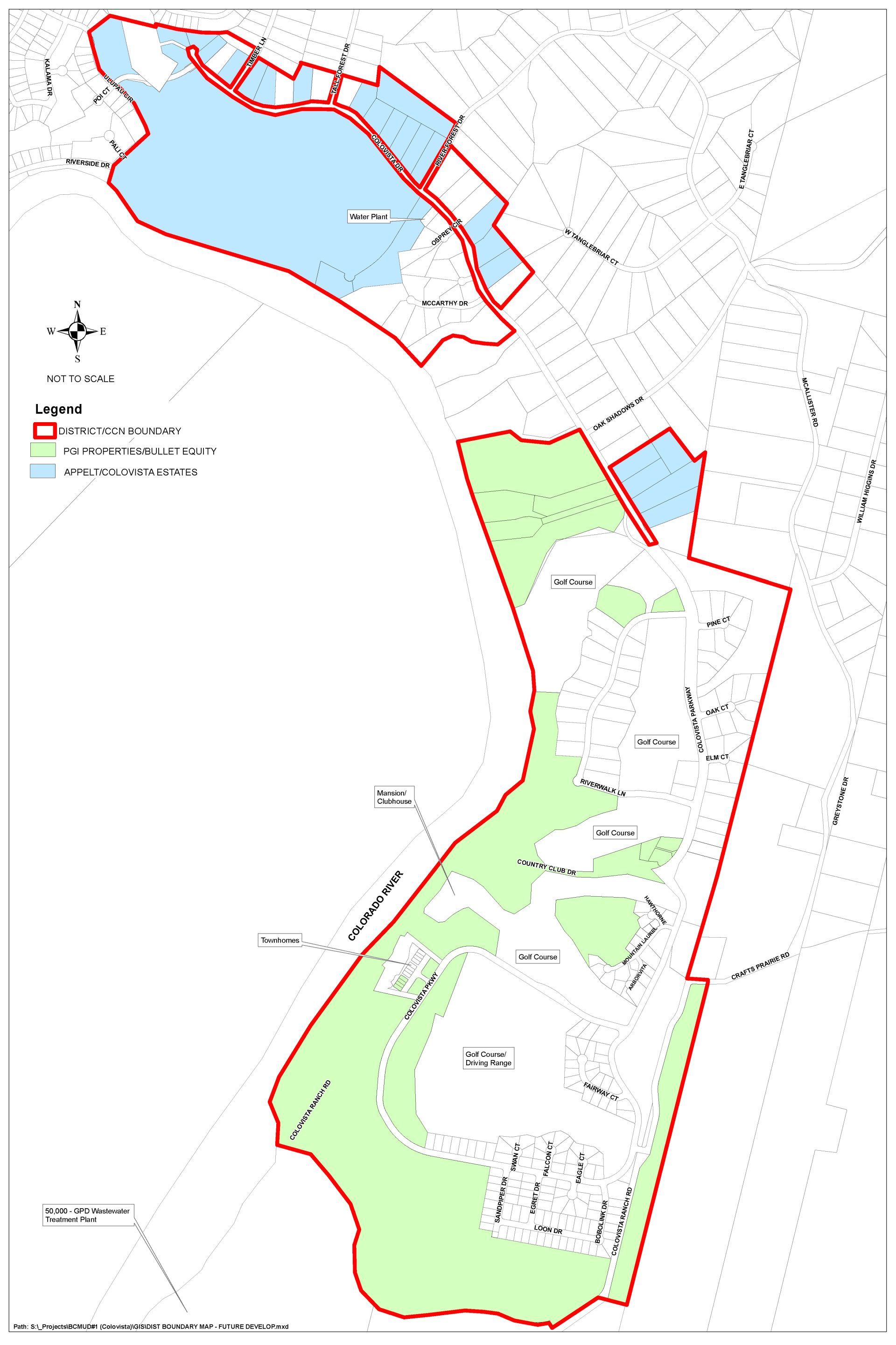 Bastrop County MUD 1 Boundary Map